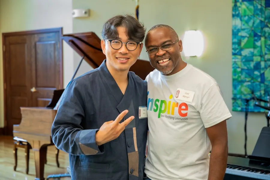 Sam Kim and Gad Mpoyo together at the Inspire gathering in Cincinnati, Ohio